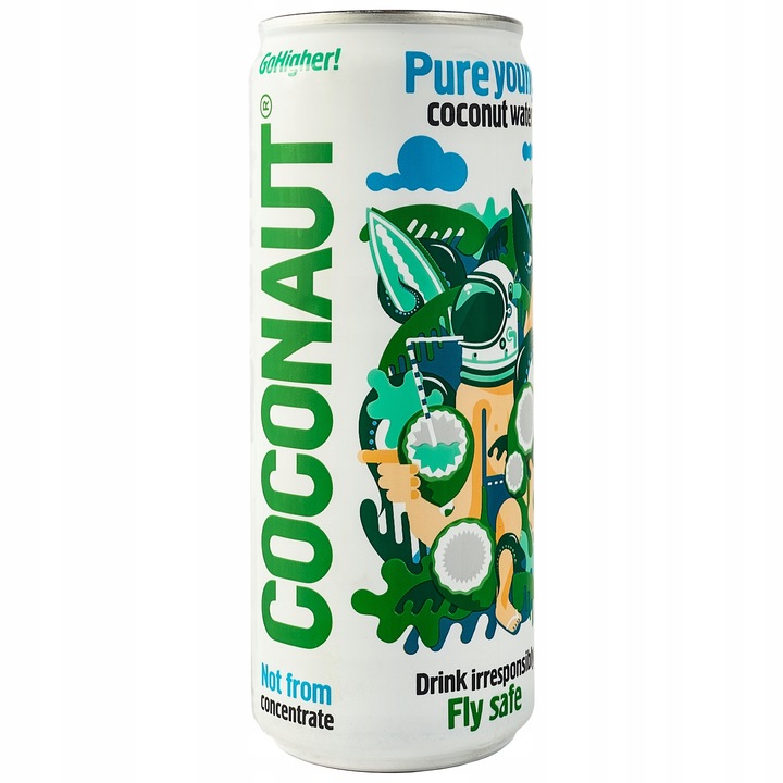 Coconaut Woda Kokosowa 24x 320ml Naturalna Naturalny Izotonik Słomki Gratis
