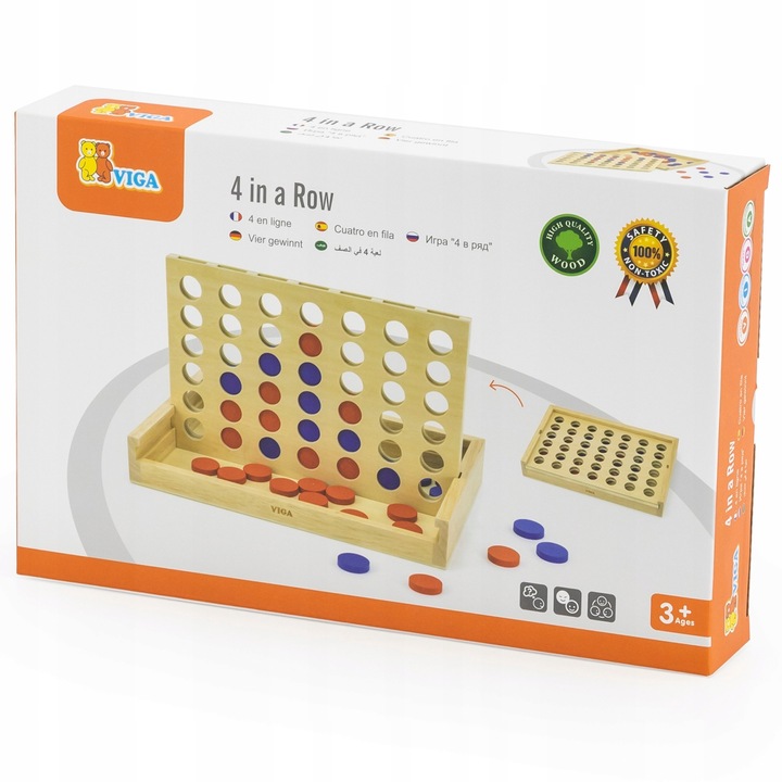 GRA LOGICZNA 4 W LINIIROW BINGO UKŁADANKA RODZINNA W RZĘDZIE VIGA