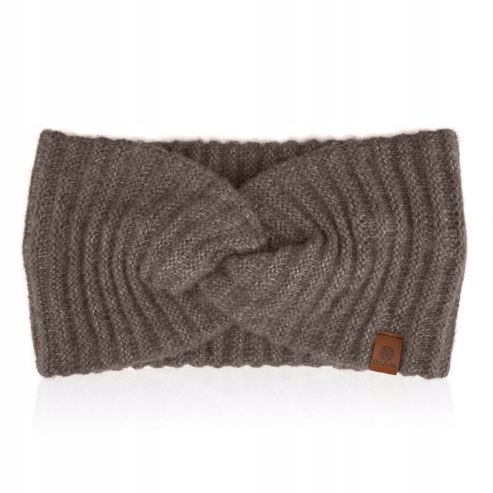 Betlewski Opaska damska na zimę dwuwarstwowa ciepła materiał recykling