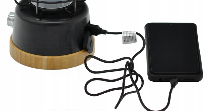 LAMPKA KEMPINGOWA LATARKA AKUMULATOROWA POD NAMIOT POWERBANK USB IP44 75H