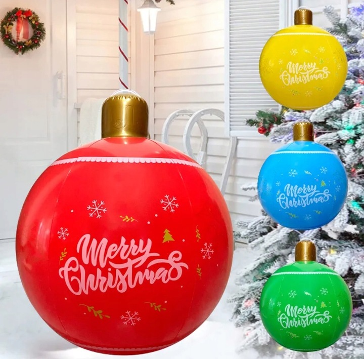 ŚWIECĄCA DMUCHANA BOMBKA do DOMU OGRODU 60cm 16xPROGRAM ŚWIĘTA PREZENT