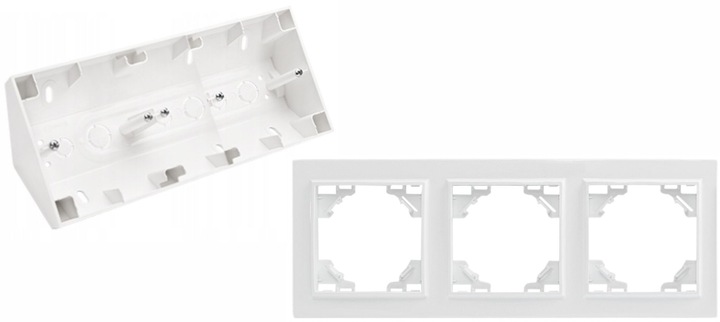 GNIAZDO POTRÓJNE MEBLOWE NAROŻNE KUCHENNE BLATOWE BIURKOWE BIAŁE NABLATOWE