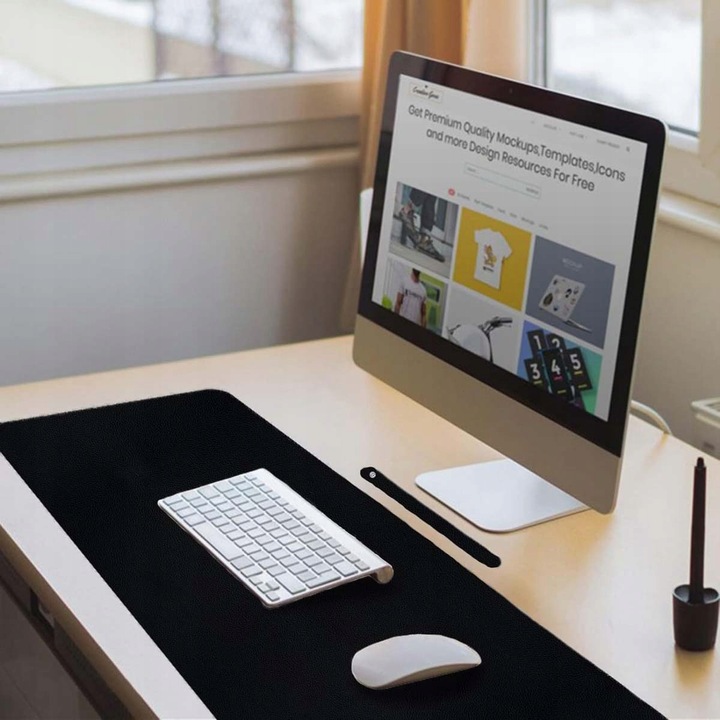 PODKŁADKA POD MYSZ GAMINGOWA NA BIURKO DUŻA 120*60 CM SKÓRA PU