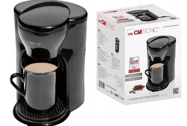 Ekspres Przelewowy Mała KAWIARKA na Wyjazd 125ml z Kubkiem DO KAWY