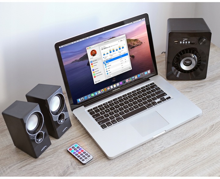 GŁOŚNIKI KOMPUTEROWE 2.1 280W Bluetooth USB SD FM JACK LED Audiocore AC910