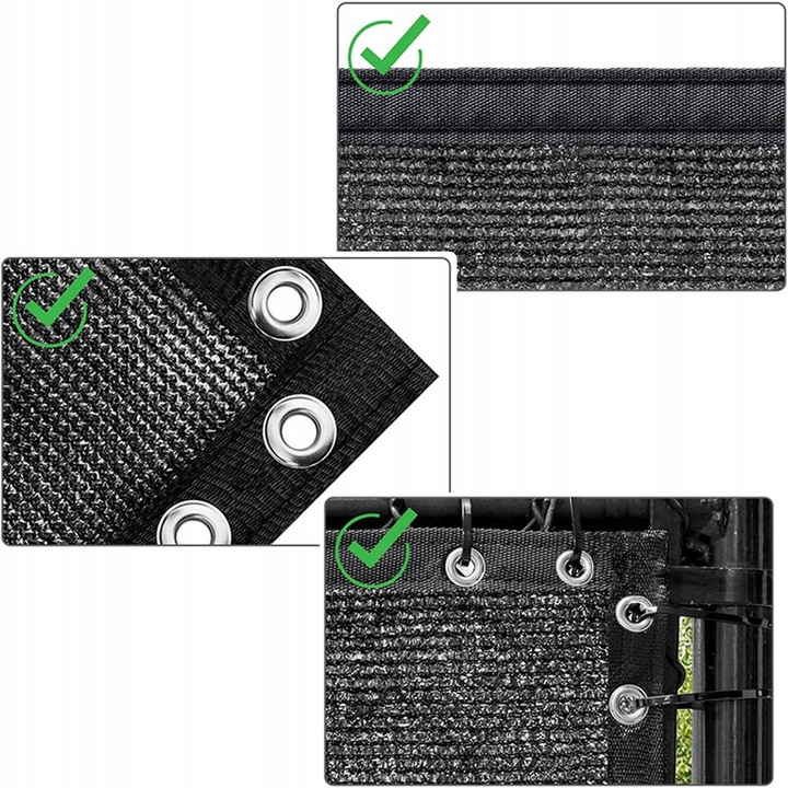 SIATKA CIENIUJĄCA 90% MASKUJĄCA MATA OSŁONOWA NA OGRODZENIE PŁOT 1,2x7,6m