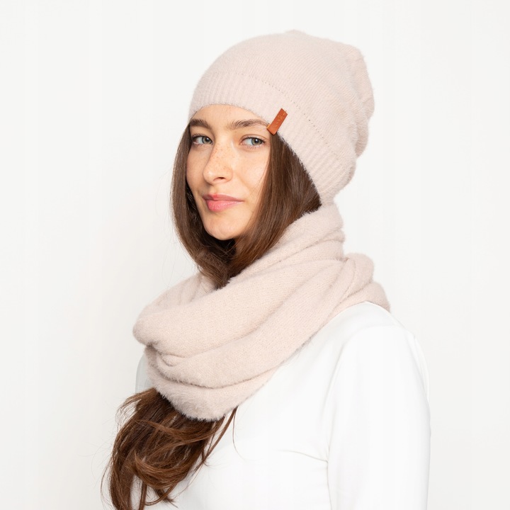 Alpaka Komplet (Czapka z Ściągaczem + Komin)