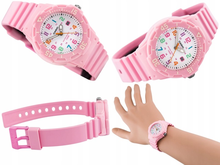 Zegarek CASIO dla dziewczynki PREZENT DZIECIĘCY +BOX +TOREBKA +GRAWER