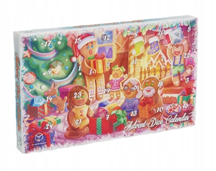 Q-WORKSHOP KOSTKOWY KALENDARZ ADWENTOWY 2025 ŚWIĄTECZNE KOSTKI RPG