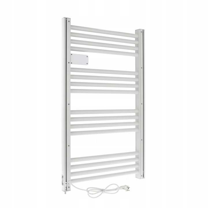 GRZEJNIK ŁAZIENKOWY ELEKTRYCZNY drabinka programator termostat BIAŁY 500W