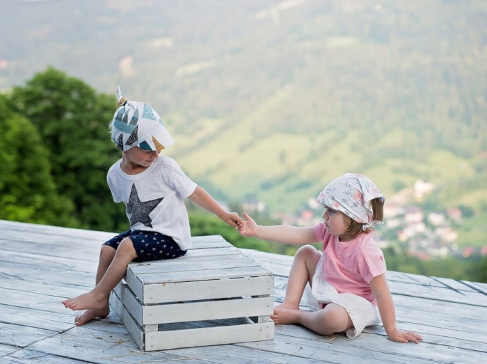 Samiboo Bambusowa Chustka Daszek Wiązana Vintage C