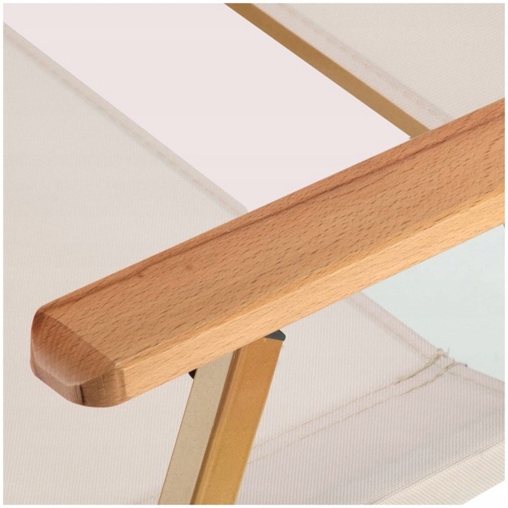 Składane krzesło ogrodowe, turystyczne, kempingowe, kremowe KRT09K