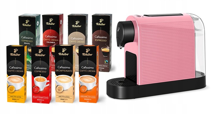 Ekspres ciśnieniowy na kapsułki Tchibo Cafissimo PURE+ + 80 kapsułek