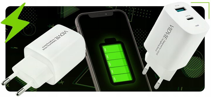ZESTAW | SZYBKA ŁADOWARKA SIECIOWA USB TYPE-C + KABEL TYPE C | PD20W 3000mA