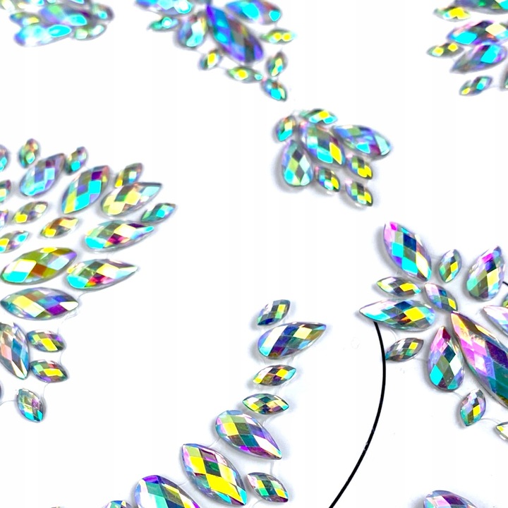 KRYSZTAŁKI Naklejki Cyrkonie BIŻUTERIA na DEKOLT