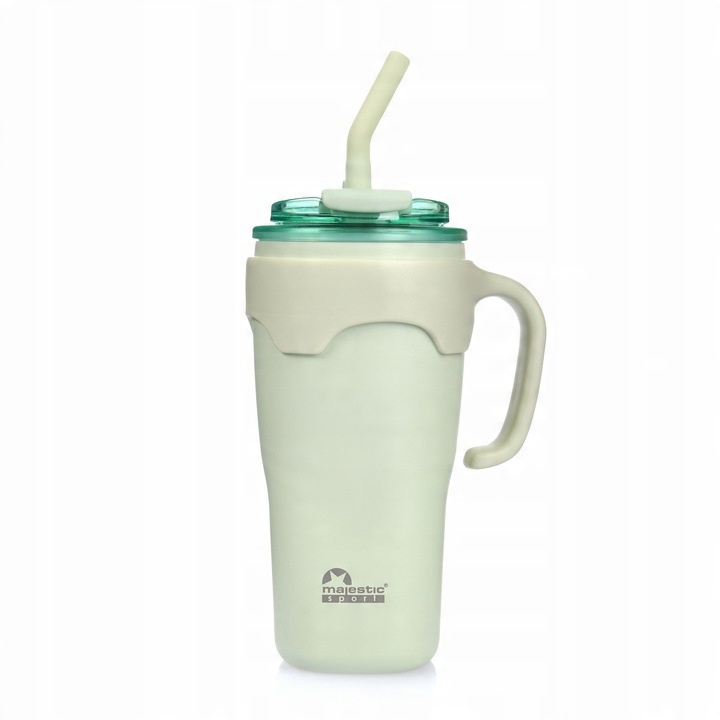 Kubek Termiczny Ze Słomką Majestic Sport Jelly 650 ml Zielony