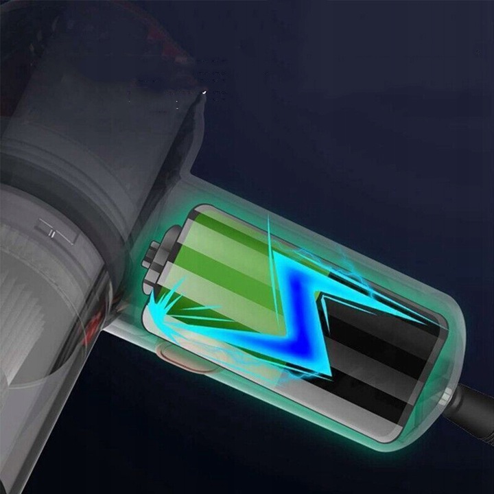 BEZPRZEWODOWY WYDAJNY RĘCZNY ODKURZACZ SAMOCHODOWY 120W 9000PA ŁADOWANY