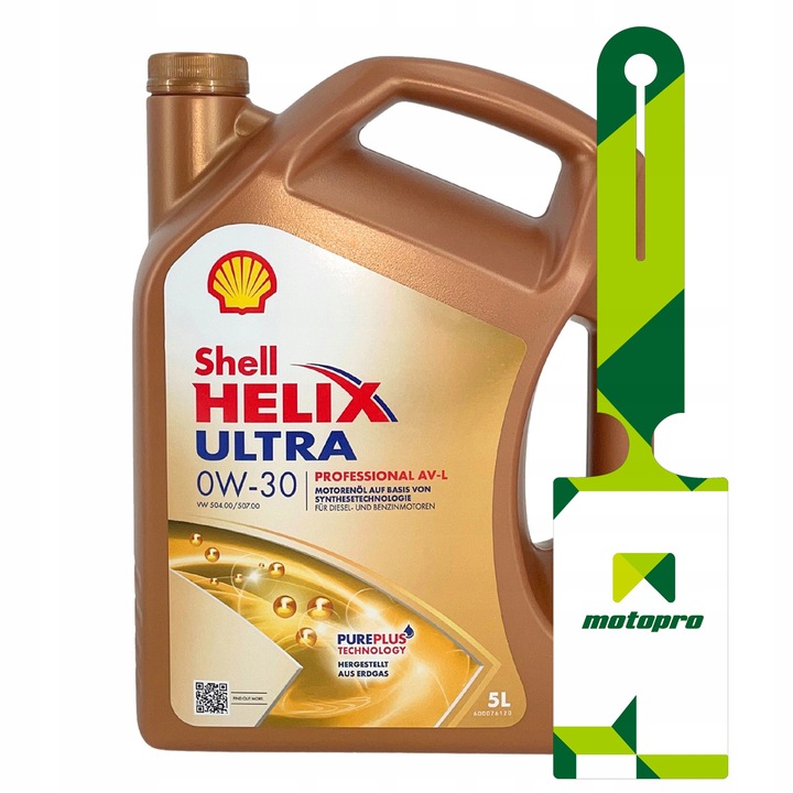 Shell Helix Ultra 0W30 AV-L 5L - VW 504 / 507 - OLEJ + ZAWIESZKA GRATIS!