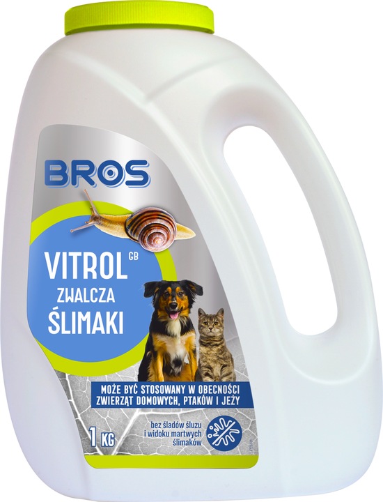 BROS VITROL GB naturalny granulat na ślimaki bezpieczny dla zwierząt 1kg