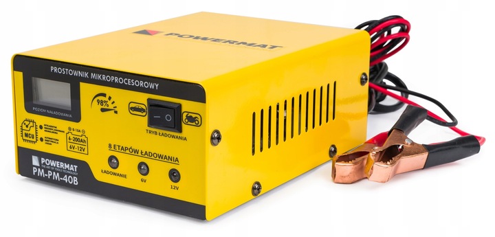 PROSTOWNIK ELEKTRONICZNY ŁADOWARKA 6/12V 15A