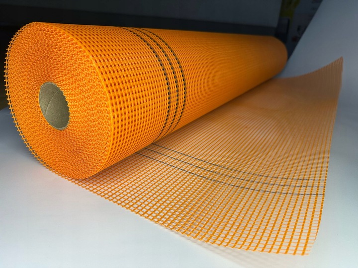 SIATKA PODTYNKOWA ELEWACYJNA160g/m2 pomarańczowa