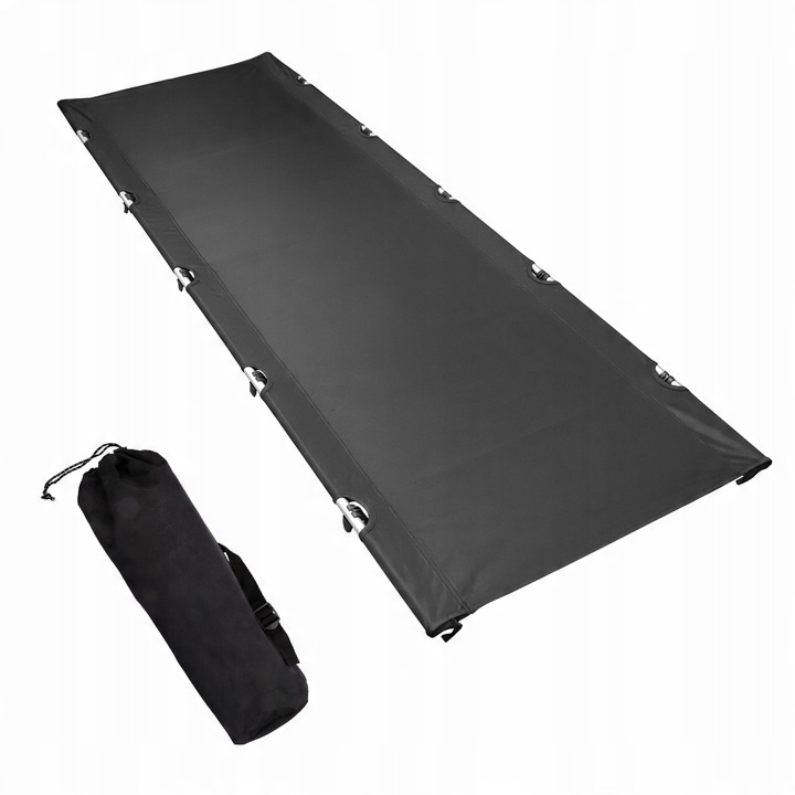 ŁÓŻKO TURYSTYCZNE POLOWE LEŻAK SKŁADANE DUŻE WYGODNE Z TORBĄ - LEKKIE