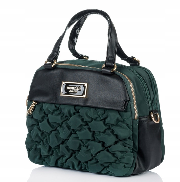 TOREBKA LISTONOSZKA MONNARI PIKOWANA SPORTOWA POJEMNA 3 KOMOROWA Zielona