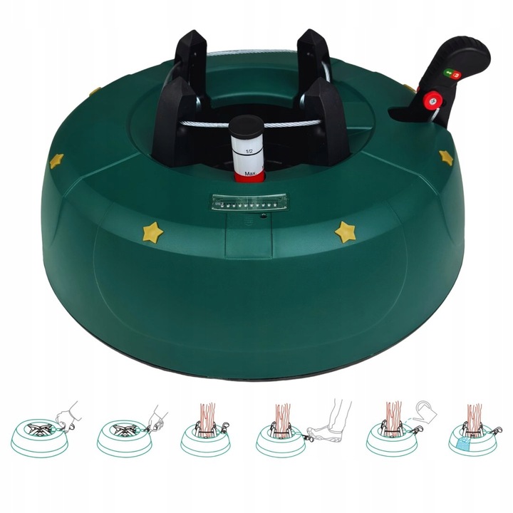 Stojak choinkowy SAMOZACISKOWY SELECT 3.5D Zielony NA ŻYWĄ CHOINKĘ DO 3,5 M