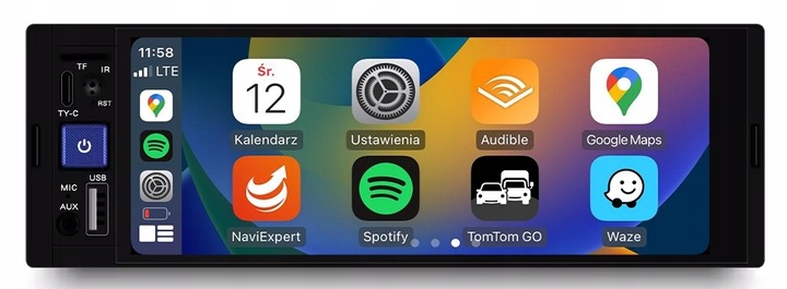 RADIO SAMOCHODOWE NAWIGACJA 1DIN ANDROID BT USB AUX KAMERA COFANIA CARPLAY