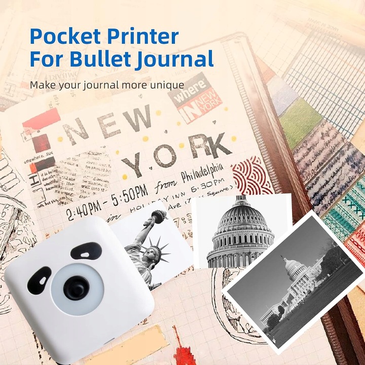 Mini drukarka fotograficzna bezprzewodowa WYSOKA JAKOŚĆ