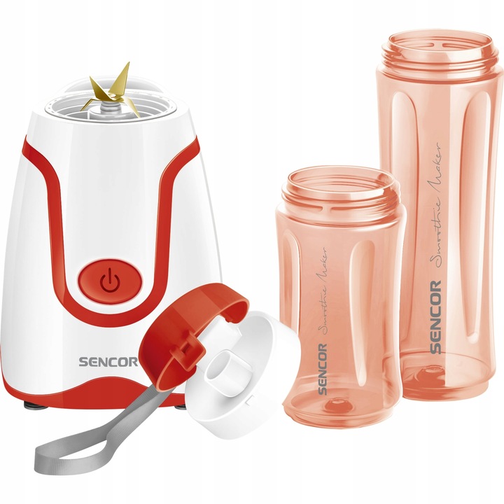 Blender kielichowy do smoothie 500W 0,6L czerwony tritan Sencor SBL 2114RD