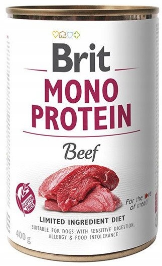 BRIT MONO PROTEIN BEEF 6x400g karma mokra