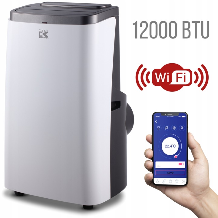 KLIMATYZATOR PRZENOŚNY Klima 12000BTU 3,53kW WIFI APKA KALORIK ACM1008S