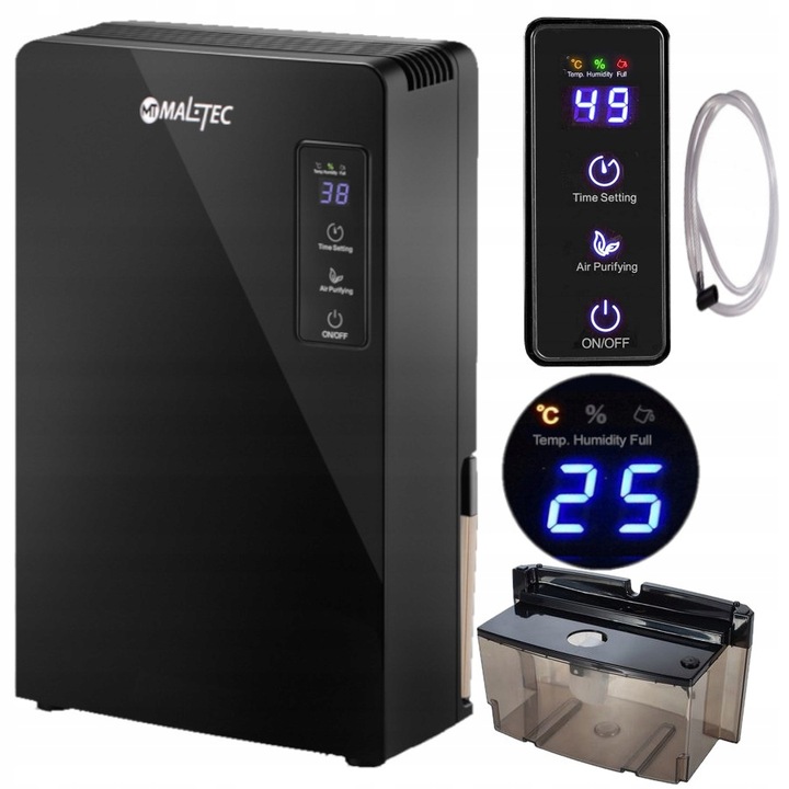 Osuszacz Powietrza Mocny 90W Pochłaniacz Wilgoci Cichy Wydajny Zbiornik 2,2