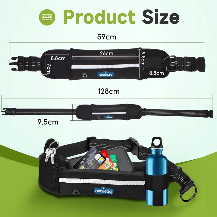 PAS SASZETKA DO BIEGANIA Z PSEM Elastyczna lina trakcyjna