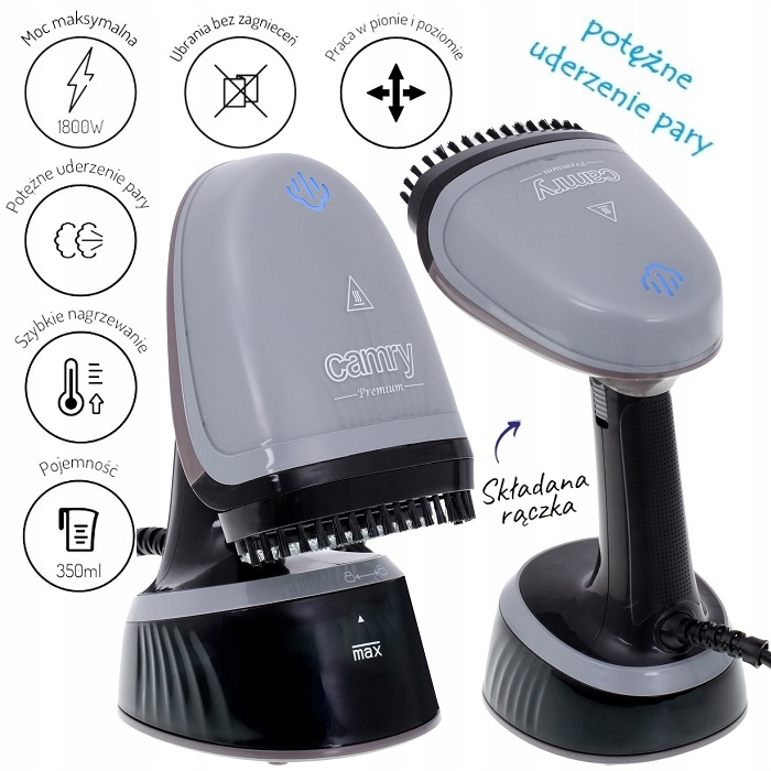 PAROWNICA DO UBRAŃ ŻELAZKO PAROWE STEAMER CR5033