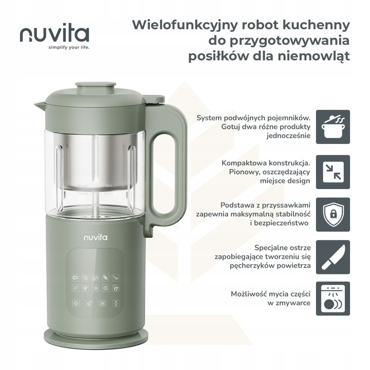Robot kuchenny do przygotowywania posiłków dla dzieci 7w1 zamiast thermomix
