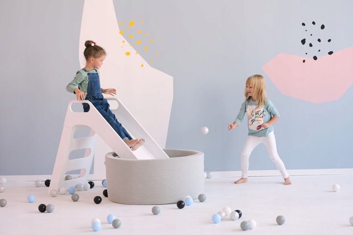 Suchy Basen z Kulkami 90x30 dla Dzieci Szary Smart 200 piłek MISIOO