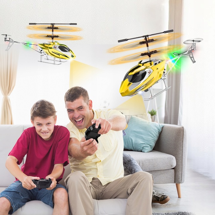 HELIKOPTER ZDALNIE STEROWANY SAMOLOT RC NA PILOT PREZENT ŚMIGŁOWIEC Z LED