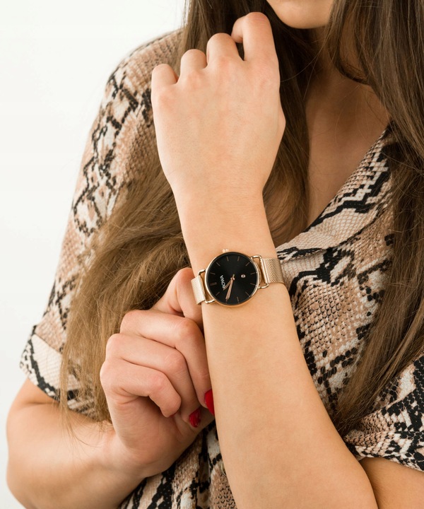 Zegarek damski BOWA Milan Black Rose-Gold Mesh 34 Bowa-MI347-17-167M