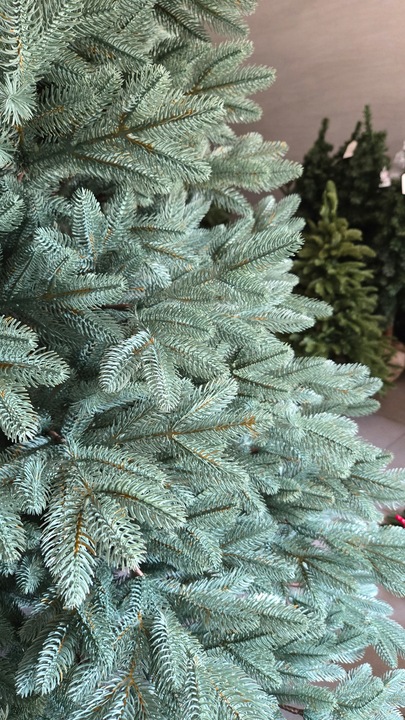 Ekskluzywna Sztuczna Choinka 100% PE 3D ŚWIERK SILVER sky 180 cm LUX