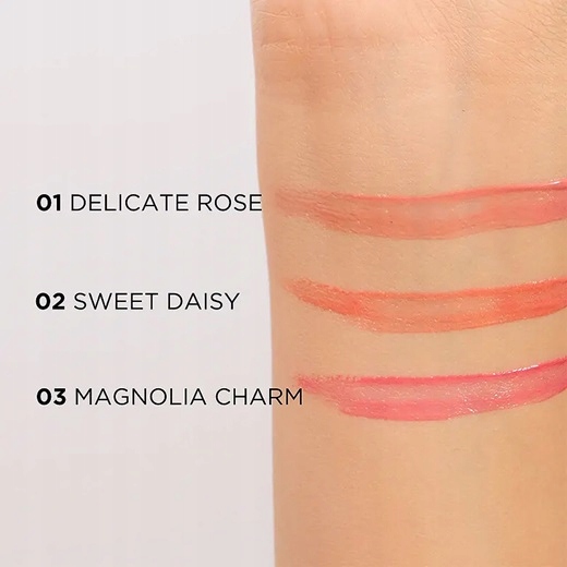 Kremowy błyszczyk z kwasem hialuronowym Eveline 01 Delicate Rose Flower