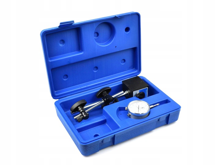 CZUJNIK ZEGAROWY + STATYW DO SPRAWDZANIA BICIA TARCZ W WALIZCE