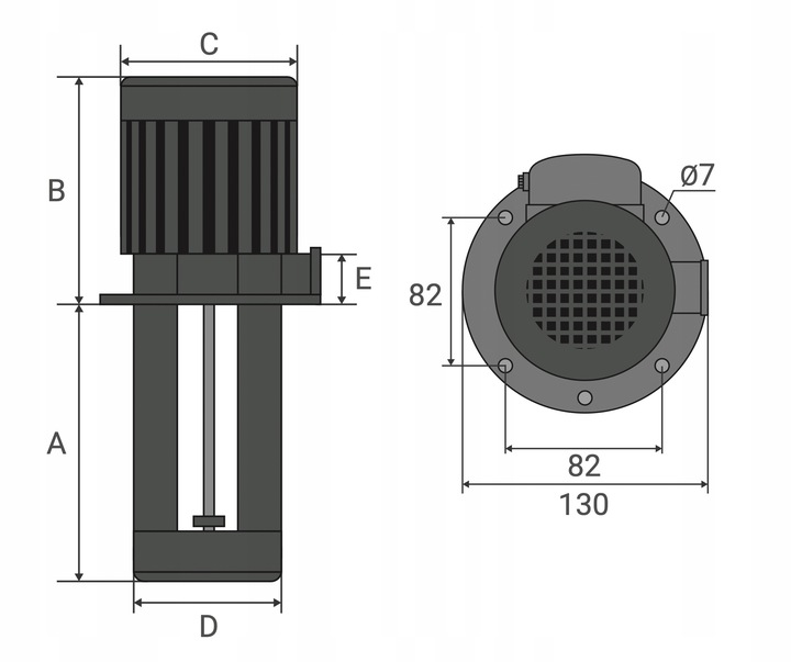 ELEKTROPOMPA / POMPA DO CHŁODZIWA 60 l/min 250mm 230 V