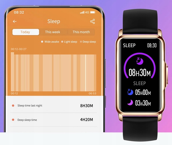 ELEGANCKI ZEGAREK DAMSKI SMARTWATCH SMARTBAND PL
