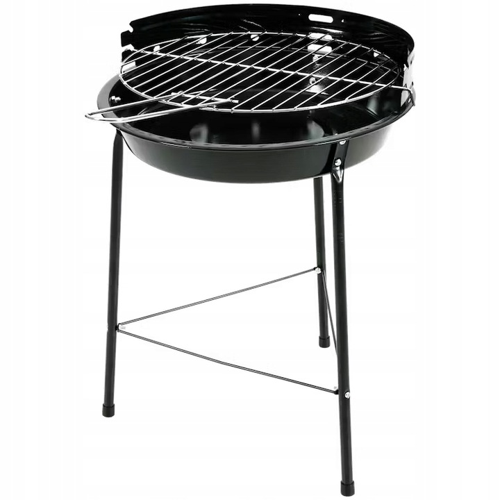 GRILL OGRODOWY TURYSTYCZNY PRZENOŚNY OKRĄGŁY WĘGLOWY KLASYCZNY KEMPINGOWY