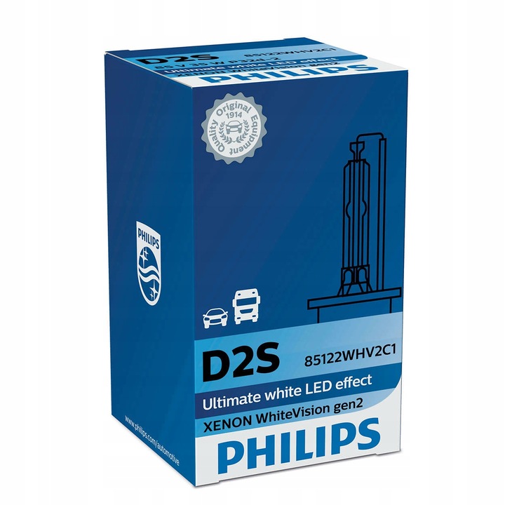 Philips D2S White Vision gen2 Xenon Żarnik +120%