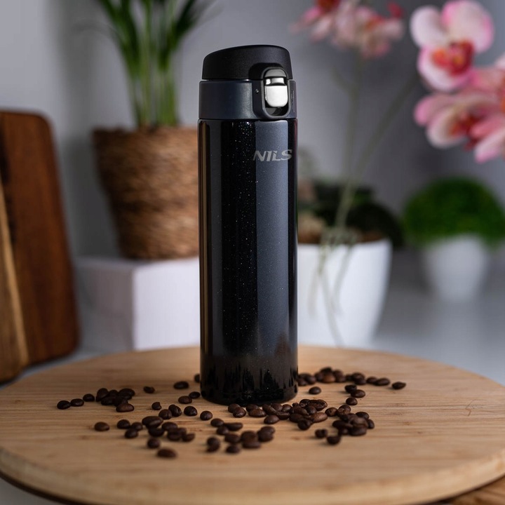 Kubek termiczny tyrystyczny NILS czarny 0,5l