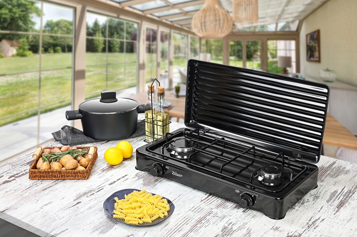 KUCHENKA GAZOWA 2 PALNIKI PRZENOŚNA + WĄŻ REDUKTOR