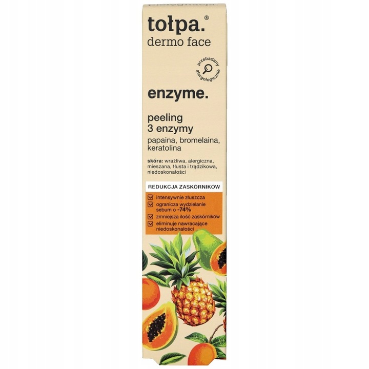 Tołpa Peeling do Twarzy Enzymatyczny Złuszczający Oczyszcza 3 Enzymy 40ml
